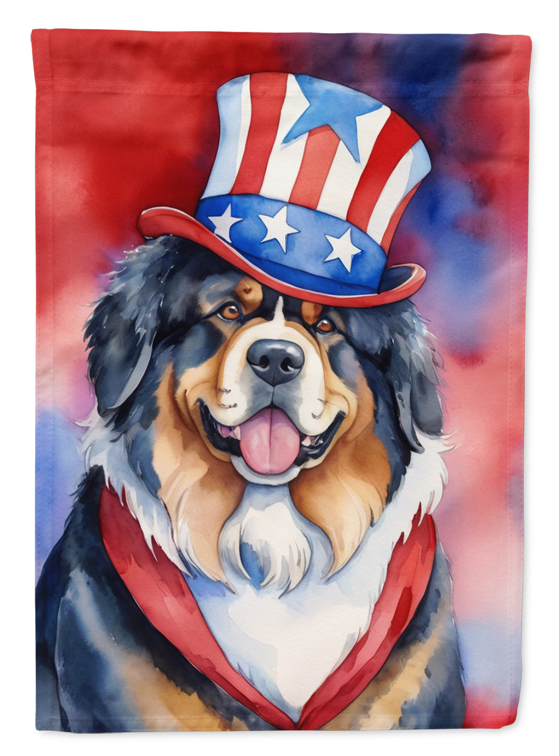 Buy this Tibetan Mastiff Patriotic American House Flag