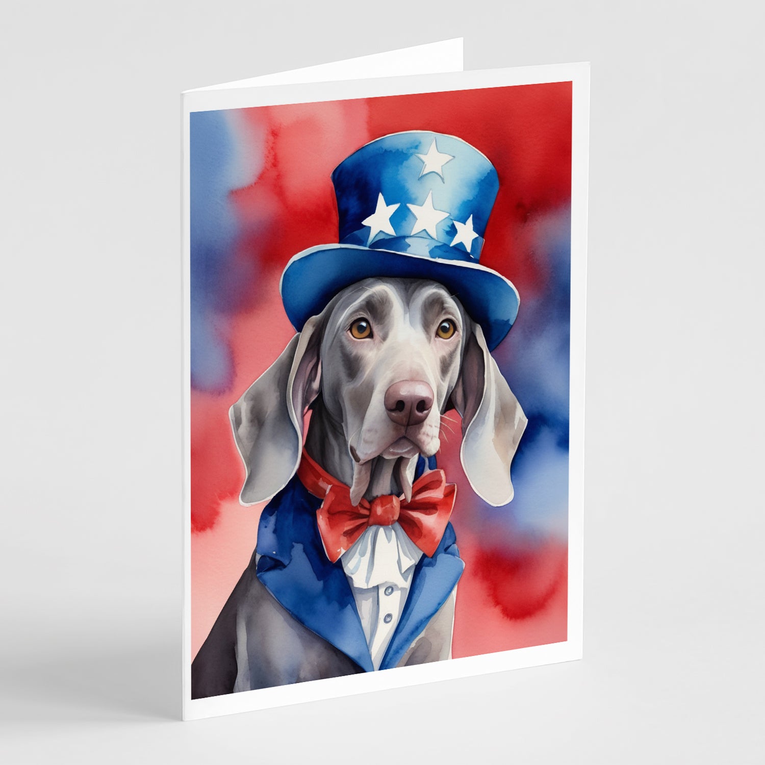 Buy this Weimaraner Patriotic American Greeting Cards Pack of 8