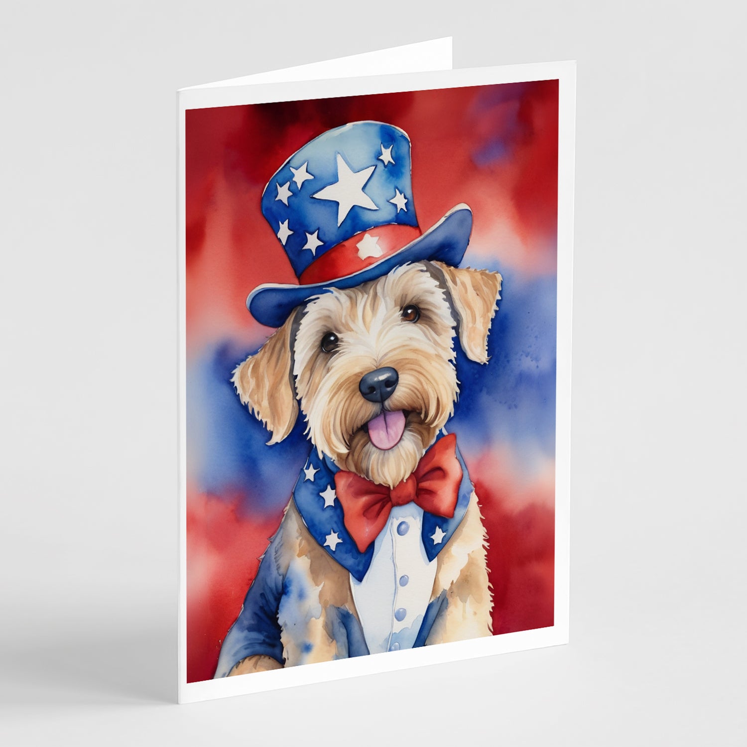 Buy this Wheaten Terrier Patriotic American Greeting Cards Pack of 8