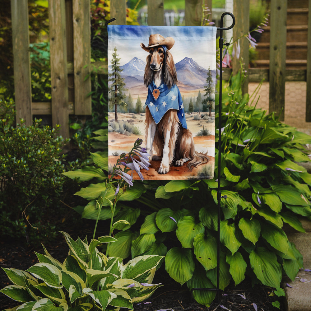 Buy this Afghan Hound Cowboy Welcome  Garden Flag