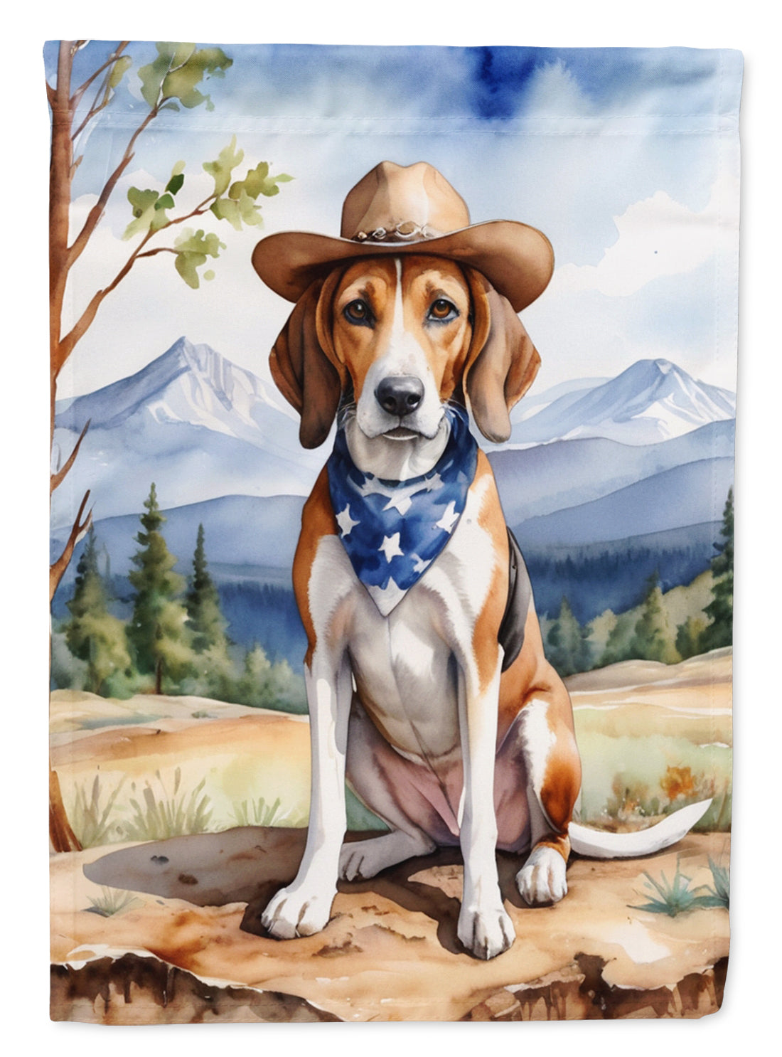 Buy this American Foxhound Cowboy Welcome House Flag