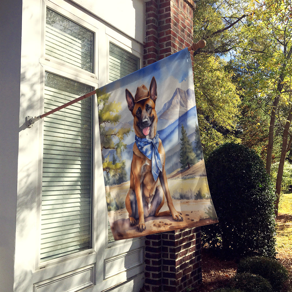 Buy this Belgian Malinois Cowboy Welcome House Flag