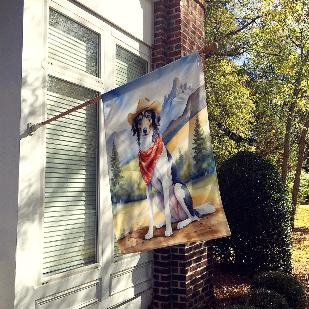 Buy this Borzoi Cowboy Welcome House Flag