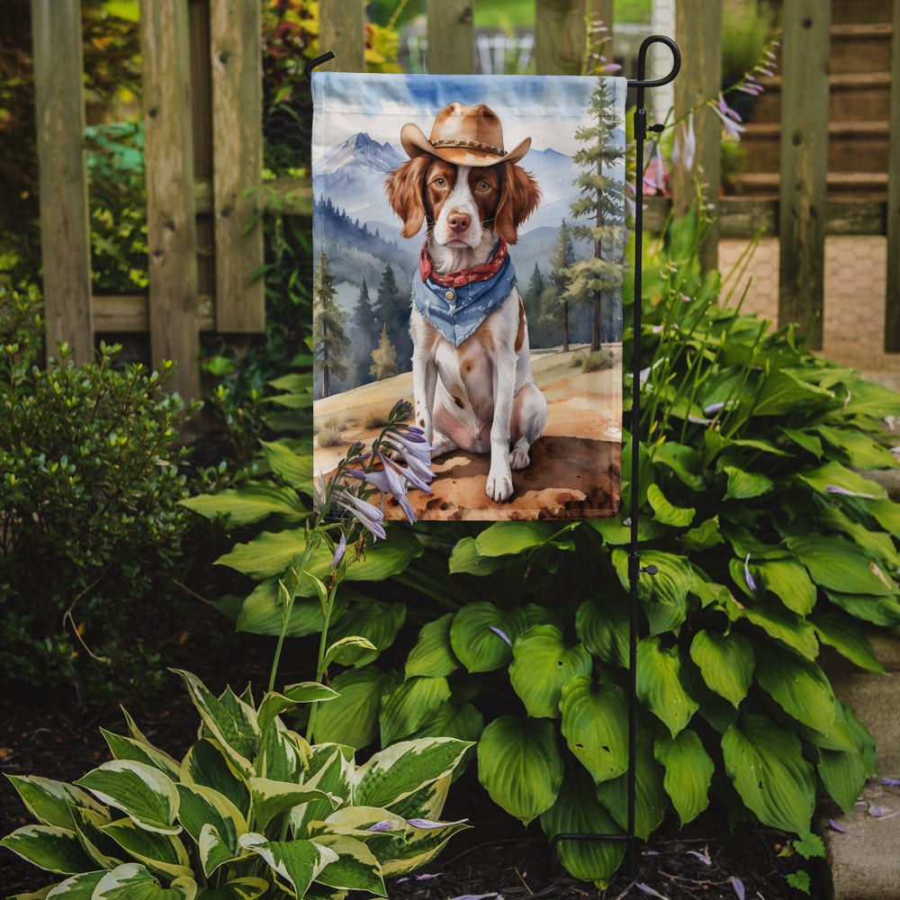 Buy this Brittany Spaniel Cowboy Welcome Garden Flag