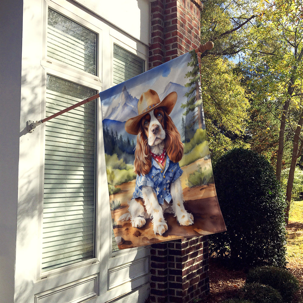 Buy this Cocker Spaniel Cowboy Welcome House Flag