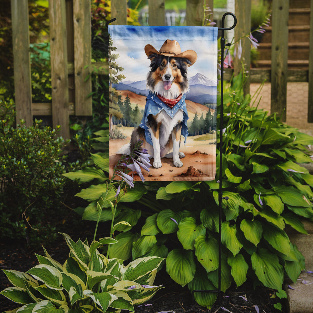 Buy this Collie Cowboy Welcome Garden Flag