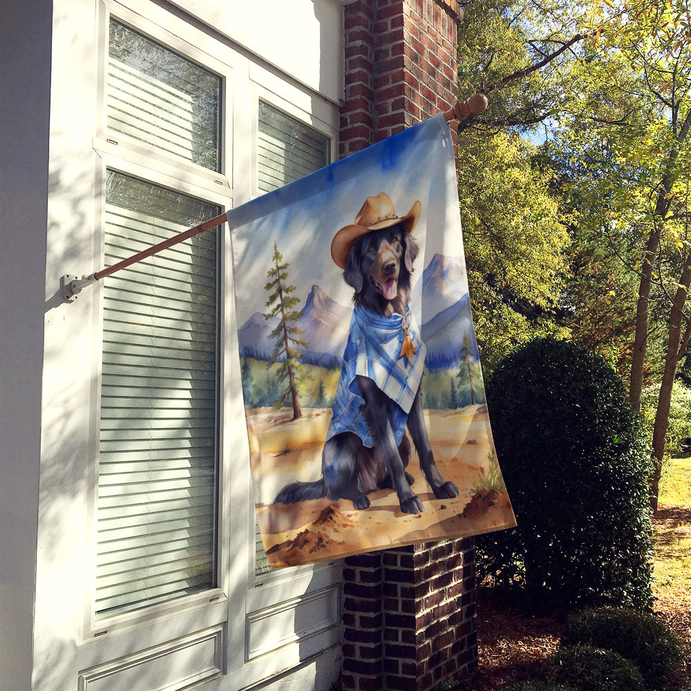 Buy this Flat-Coated Retriever Cowboy Welcome House Flag