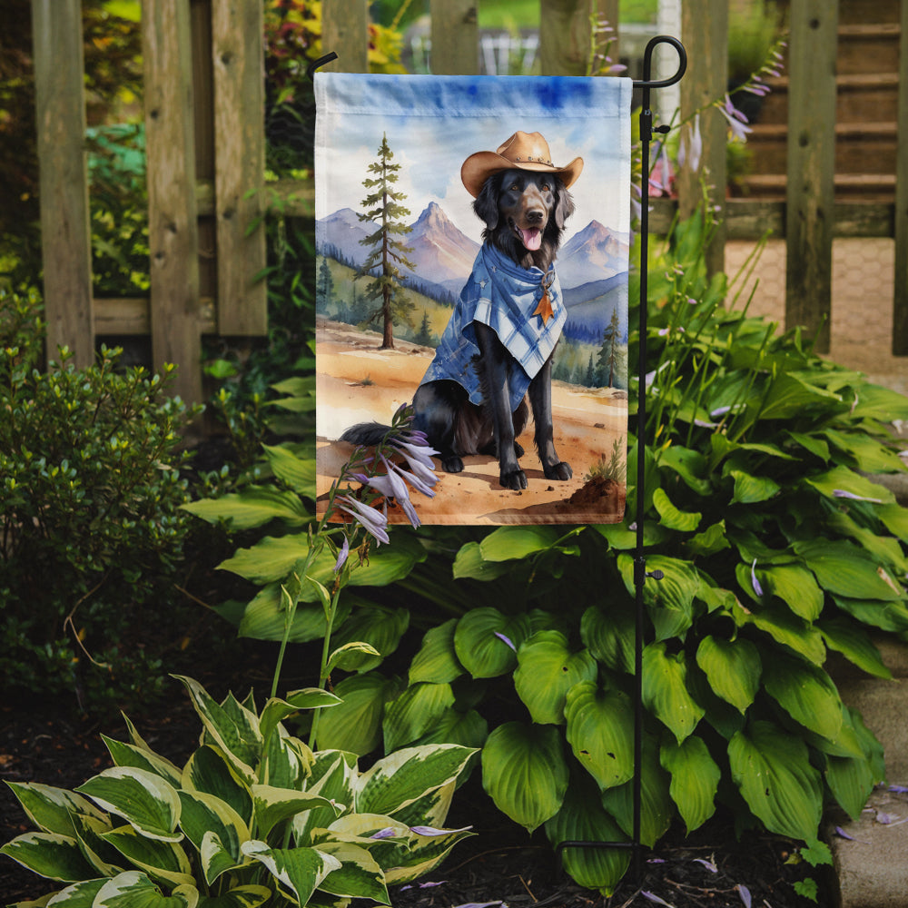 Buy this Flat-Coated Retriever Cowboy Welcome Garden Flag