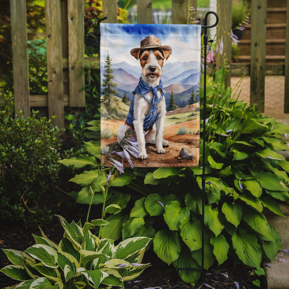 Buy this Fox Terrier Cowboy Welcome Garden Flag