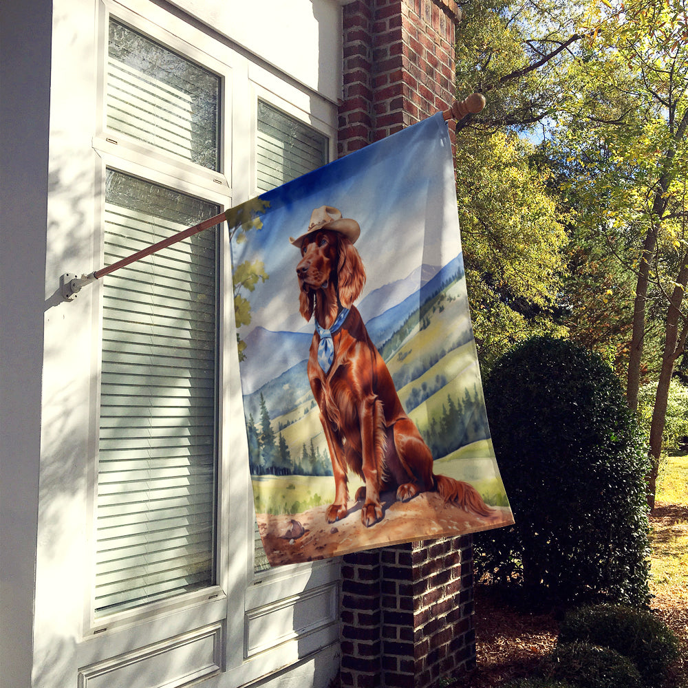 Buy this Irish Setter Cowboy Welcome House Flag