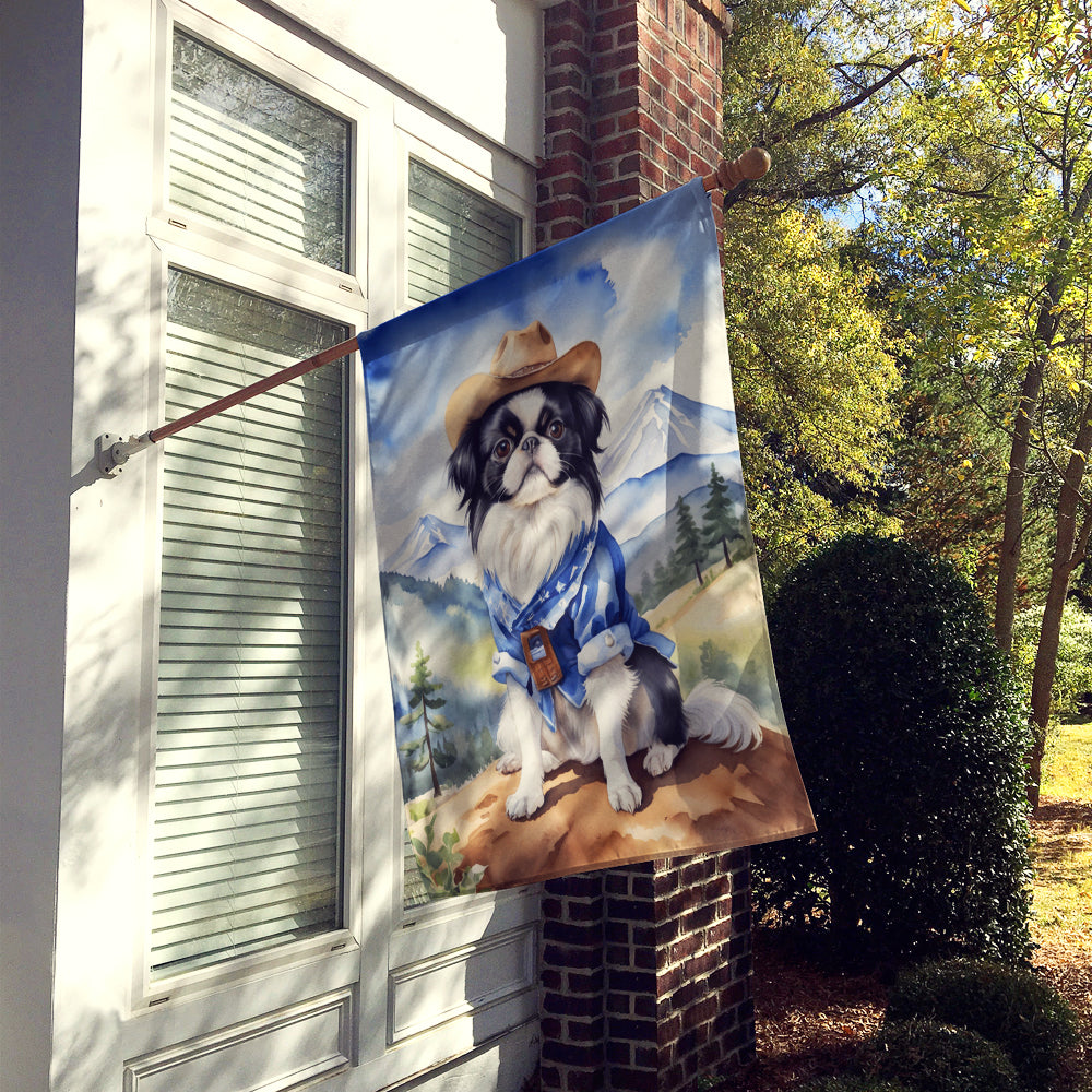 Buy this Japanese Chin Cowboy Welcome House Flag