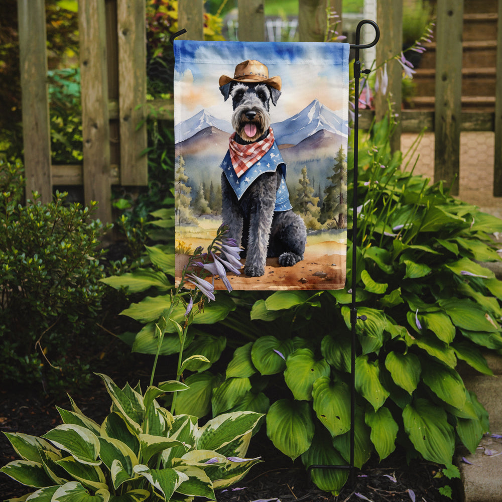 Kerry Blue Terrier Cowboy Welcome Garden Flag