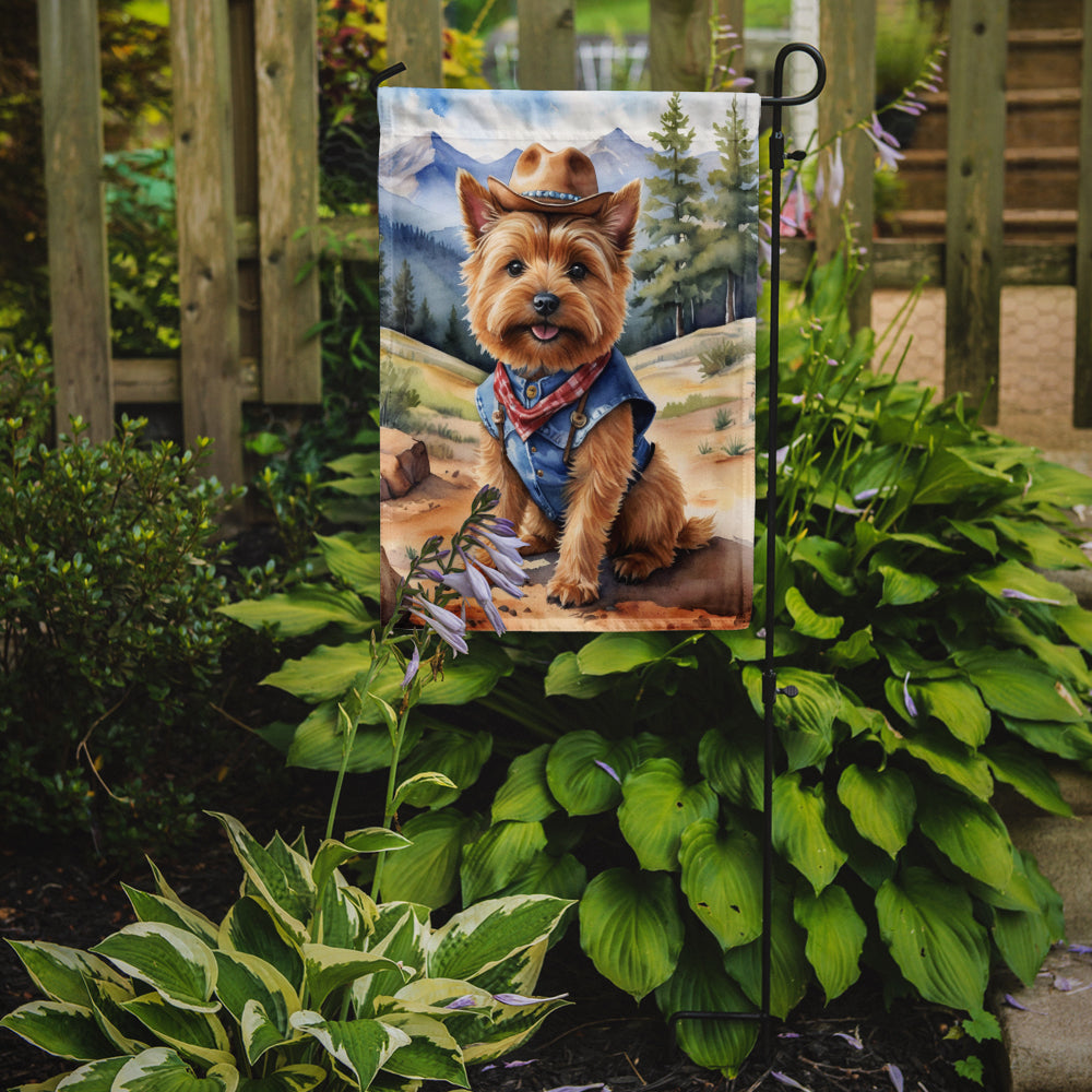Buy this Norwich Terrier Cowboy Welcome Garden Flag
