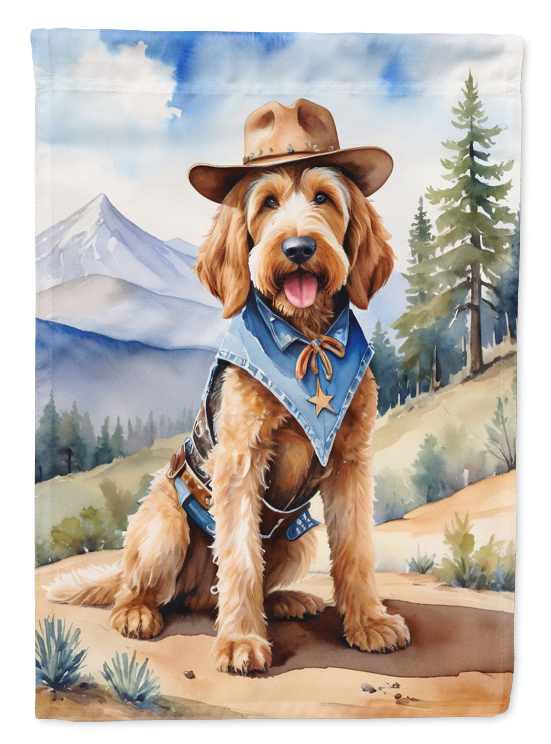 Buy this Otterhound Cowboy Welcome House Flag