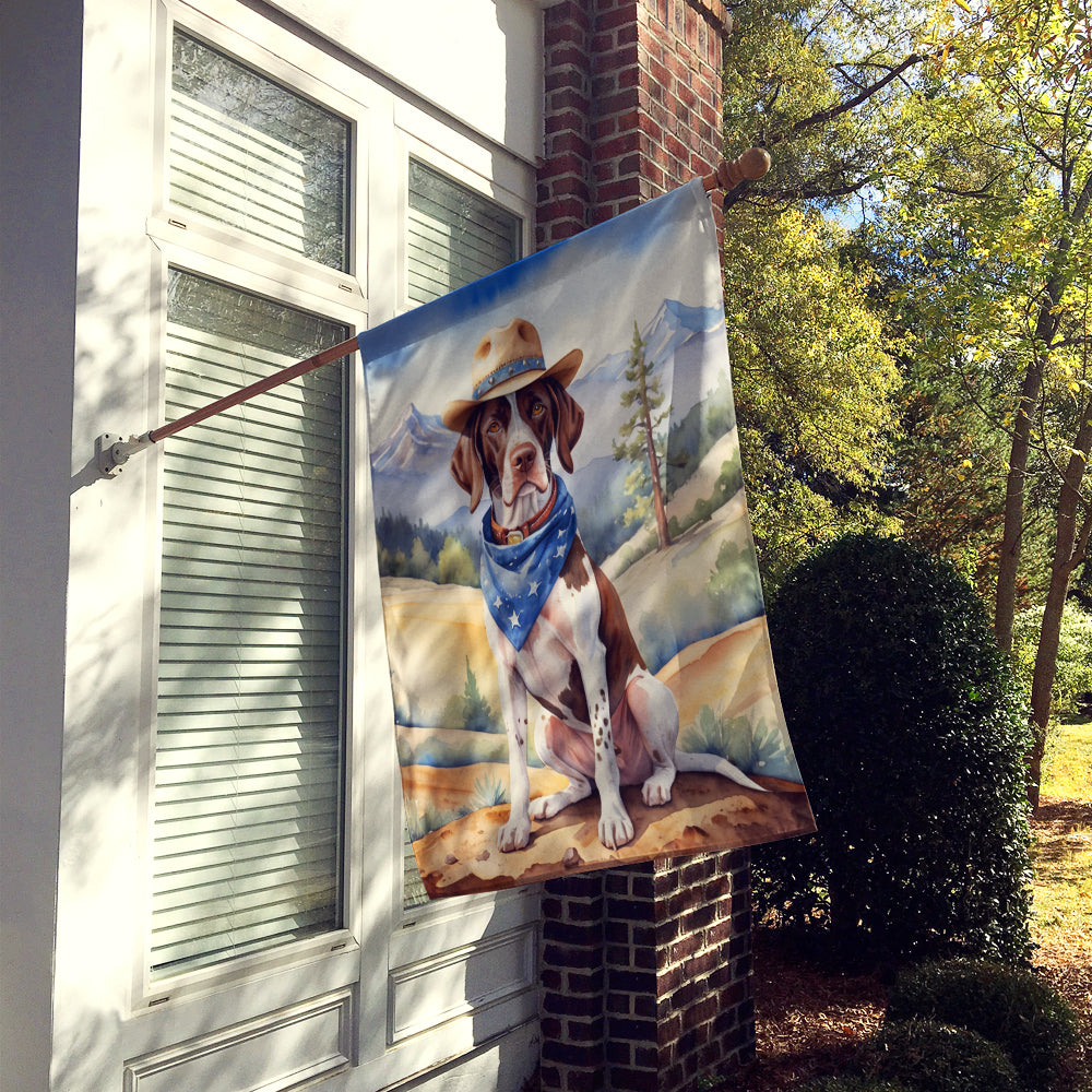 Pointer Cowboy Welcome House Flag