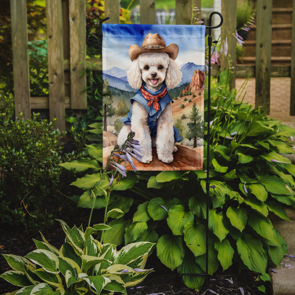 Buy this Poodle Cowboy Welcome Garden Flag