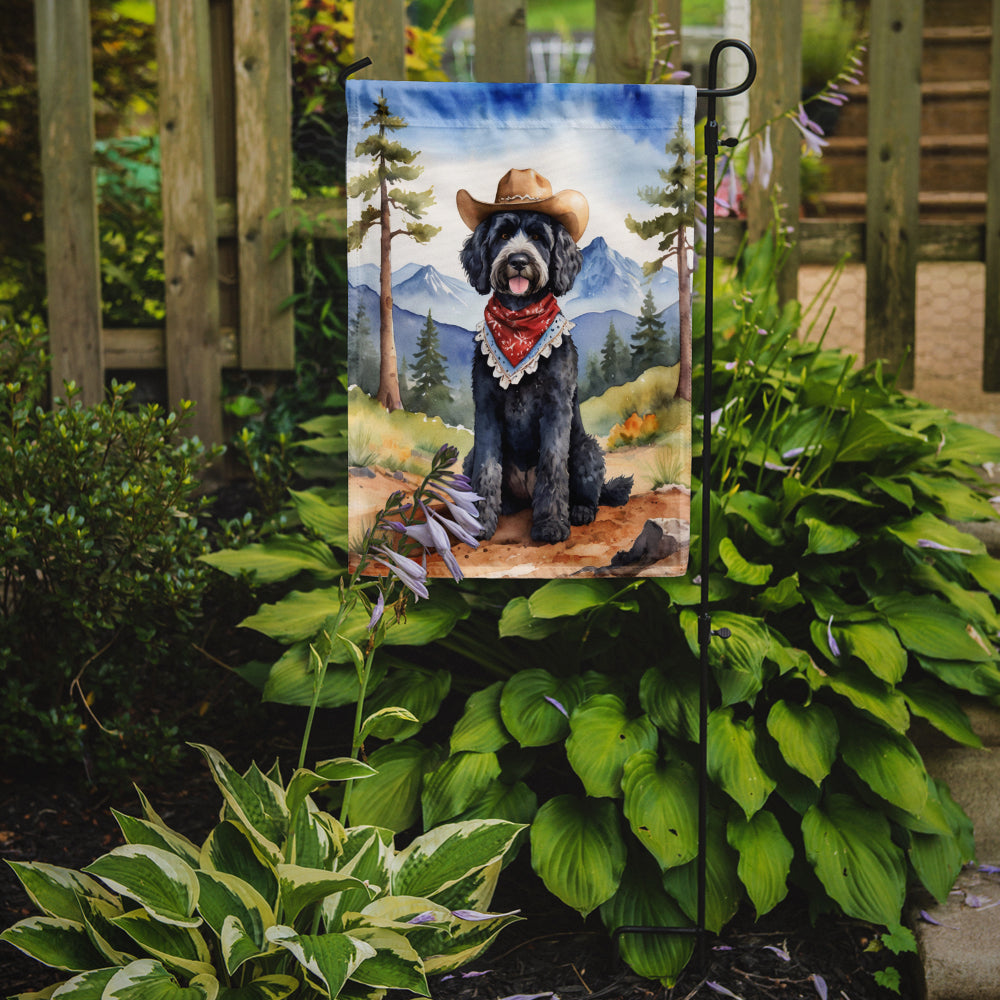 Buy this Portuguese Water Dog Cowboy Welcome Garden Flag