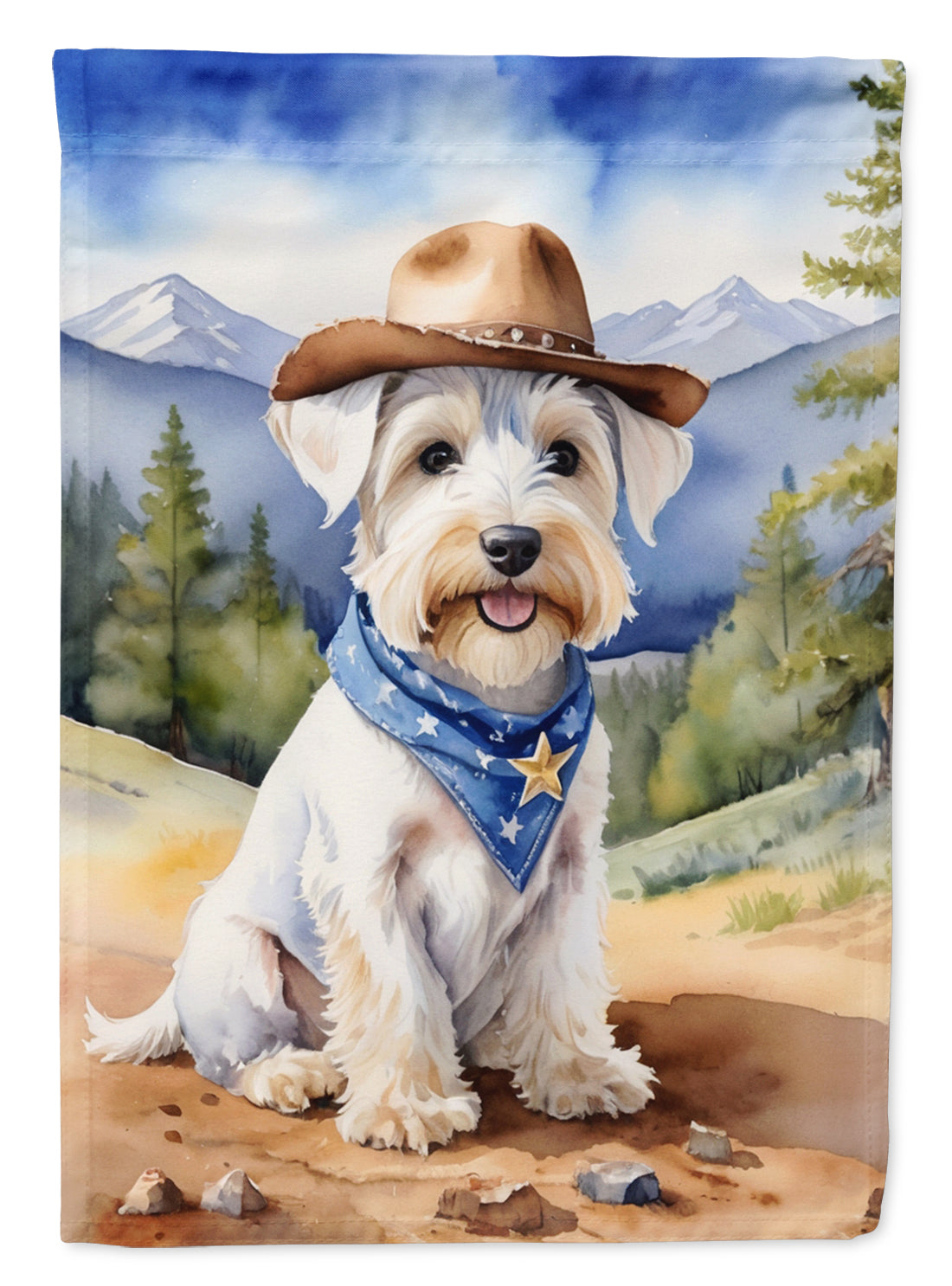 Buy this Sealyham Terrier Cowboy Welcome Garden Flag