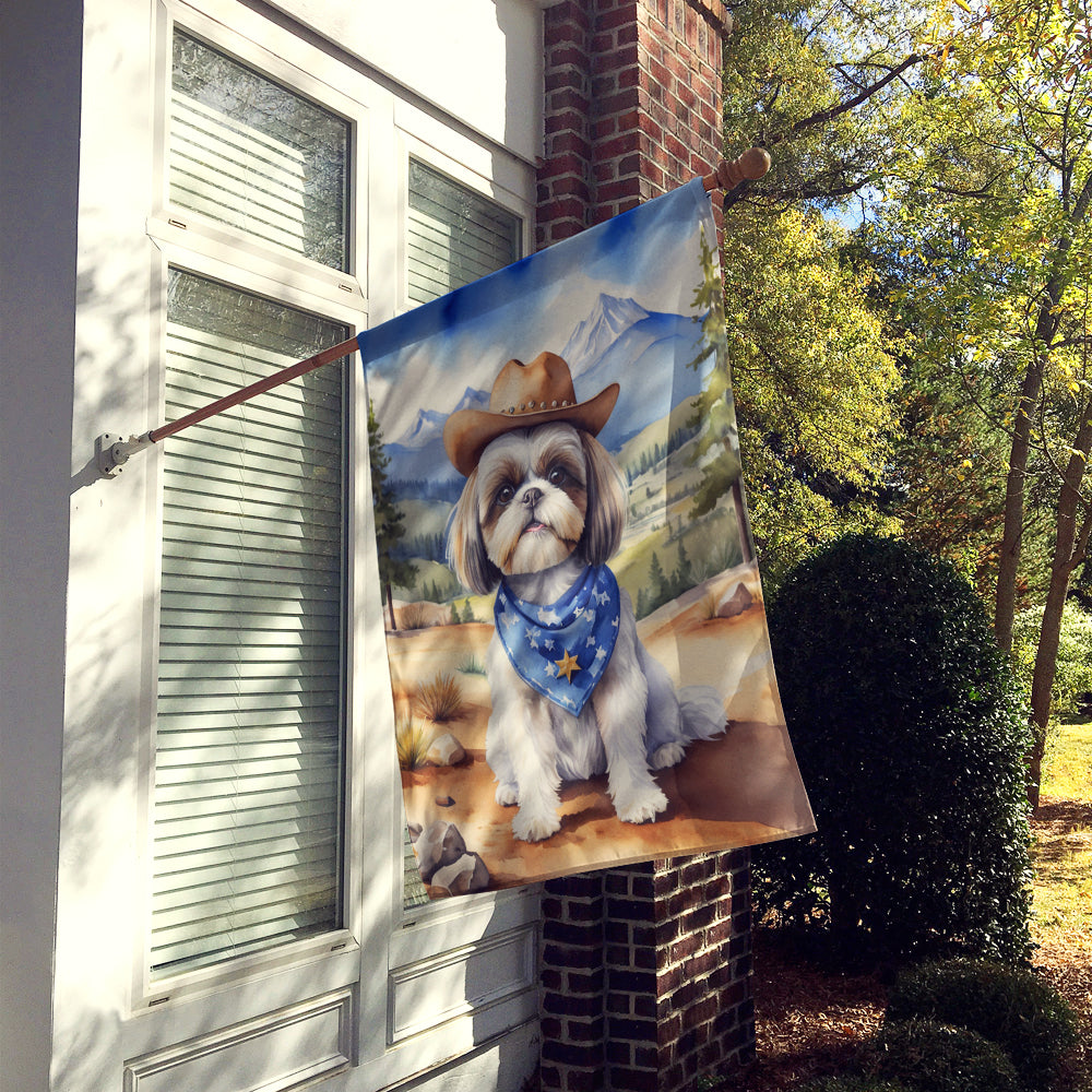 Buy this Shih Tzu Cowboy Welcome House Flag