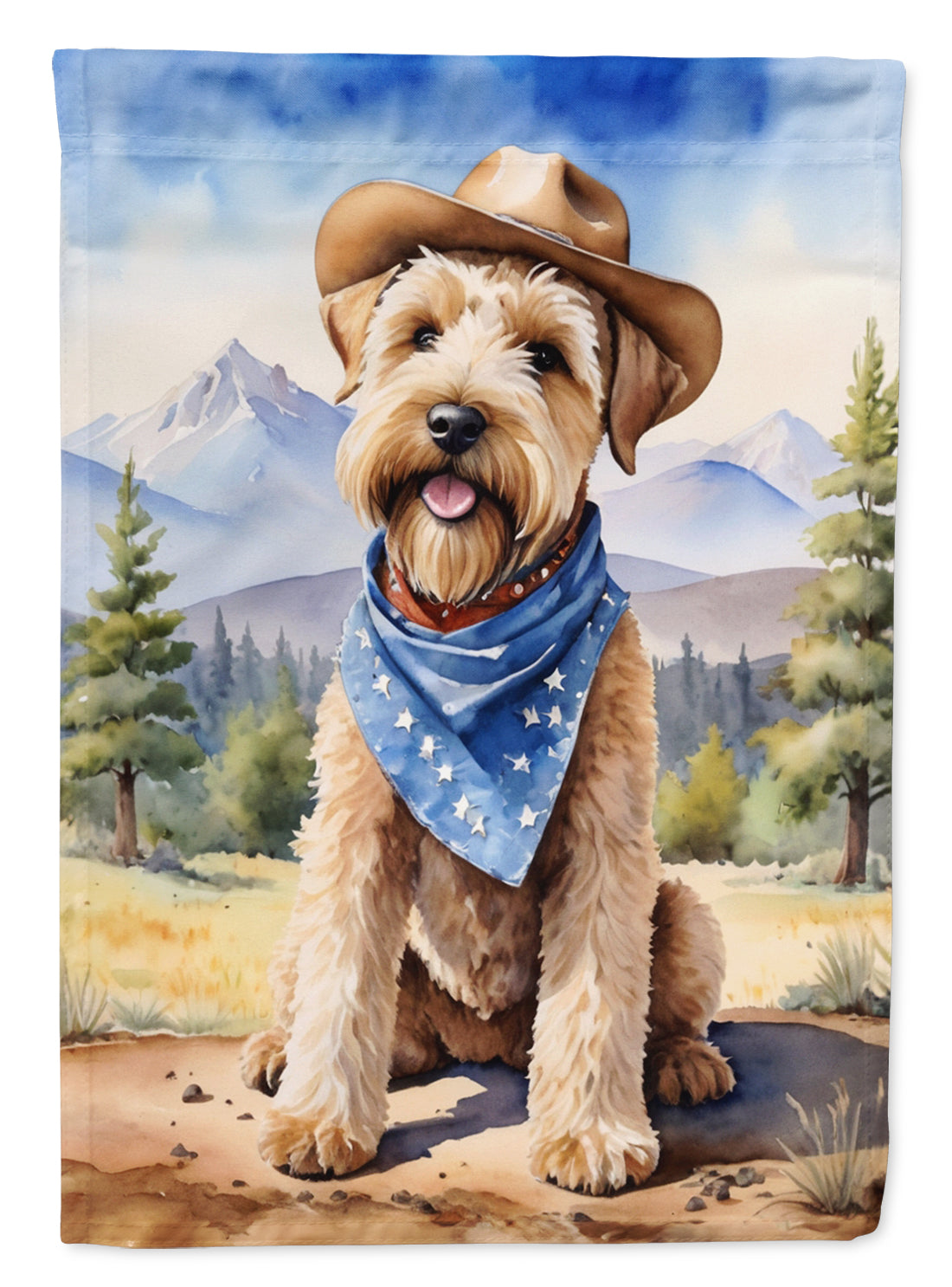 Buy this Wheaten Terrier Cowboy Welcome House Flag