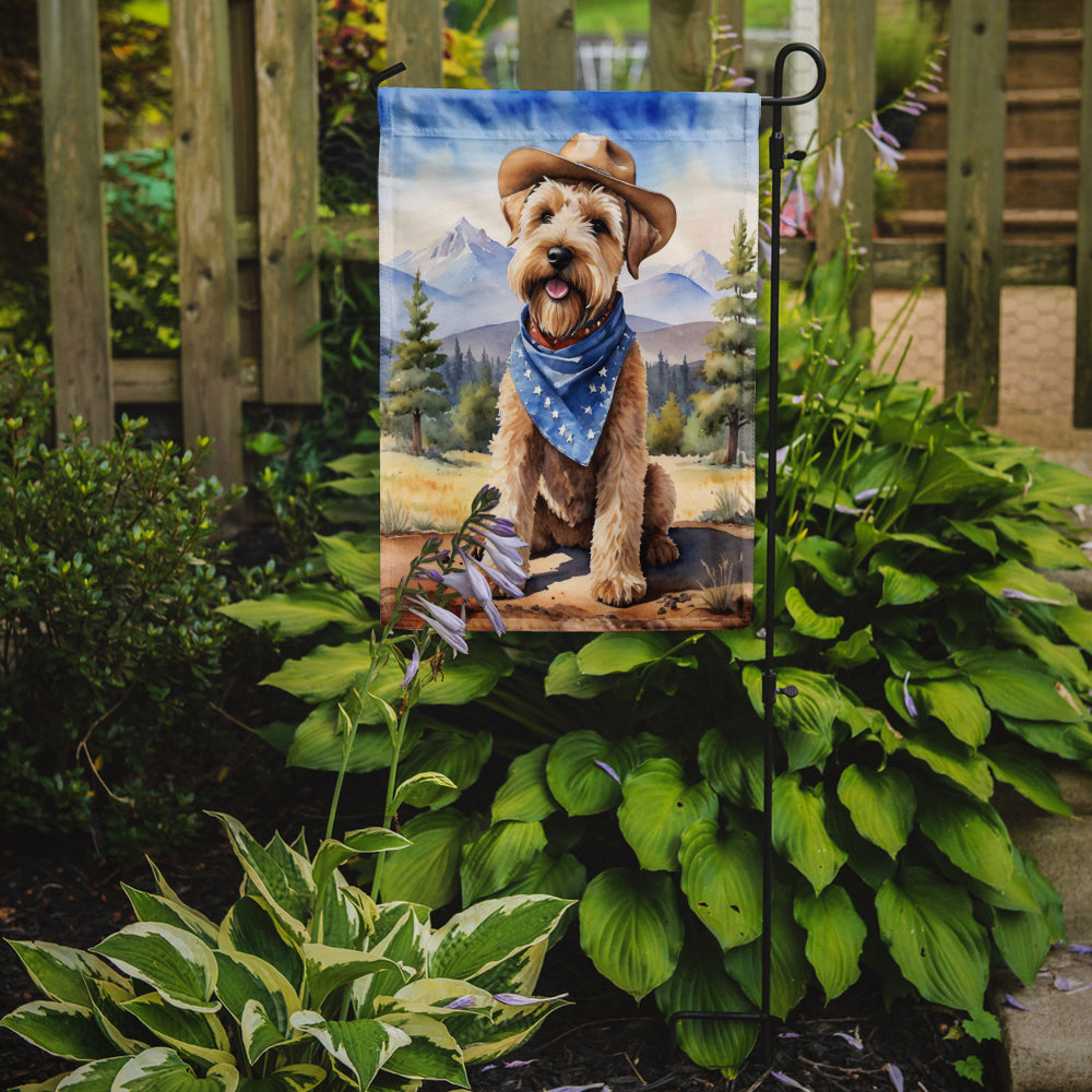 Buy this Wheaten Terrier Cowboy Welcome Garden Flag