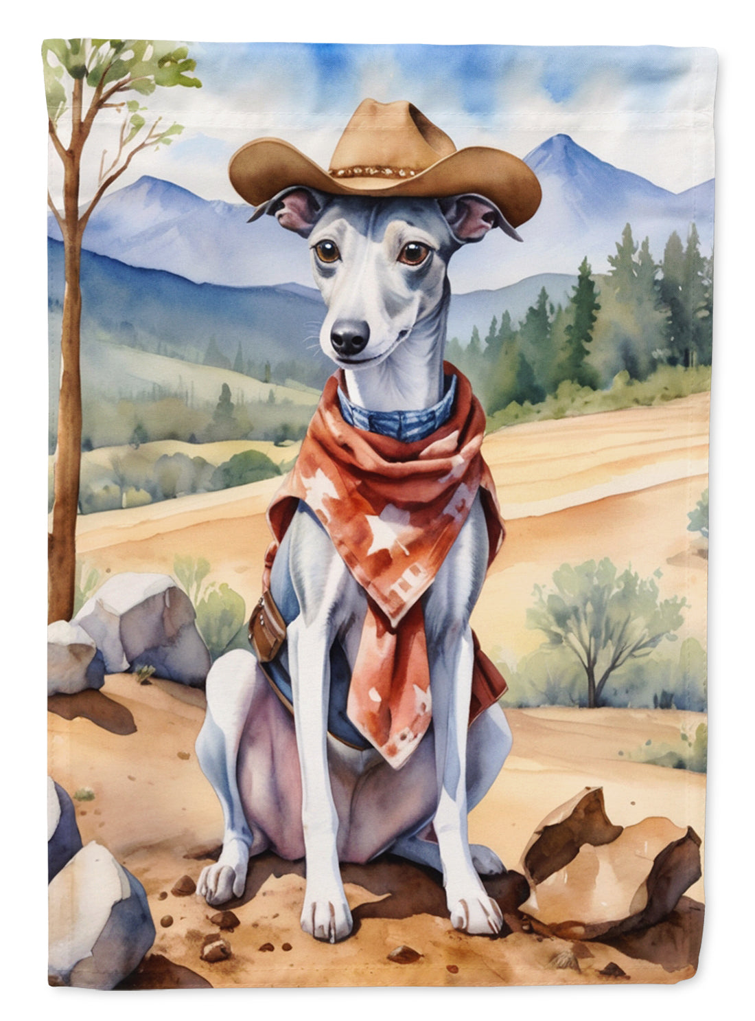 Buy this Whippet Cowboy Welcome House Flag