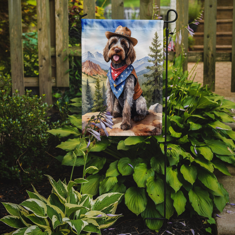 Wirehaired Pointing Griffon Cowboy Welcome Garden Flag