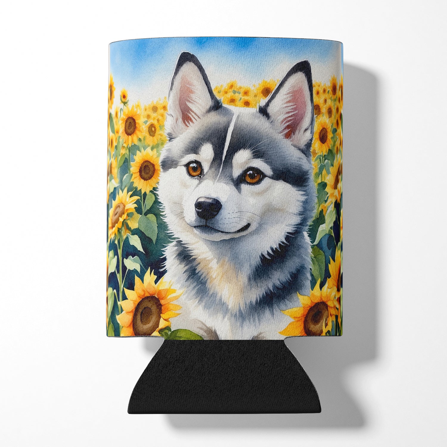 Buy this Alaskan Klee Kai in Sunflowers Can or Bottle Hugger