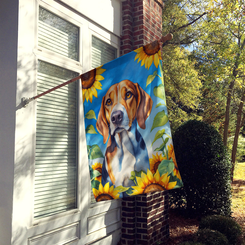 Buy this American Foxhound in Sunflowers House Flag