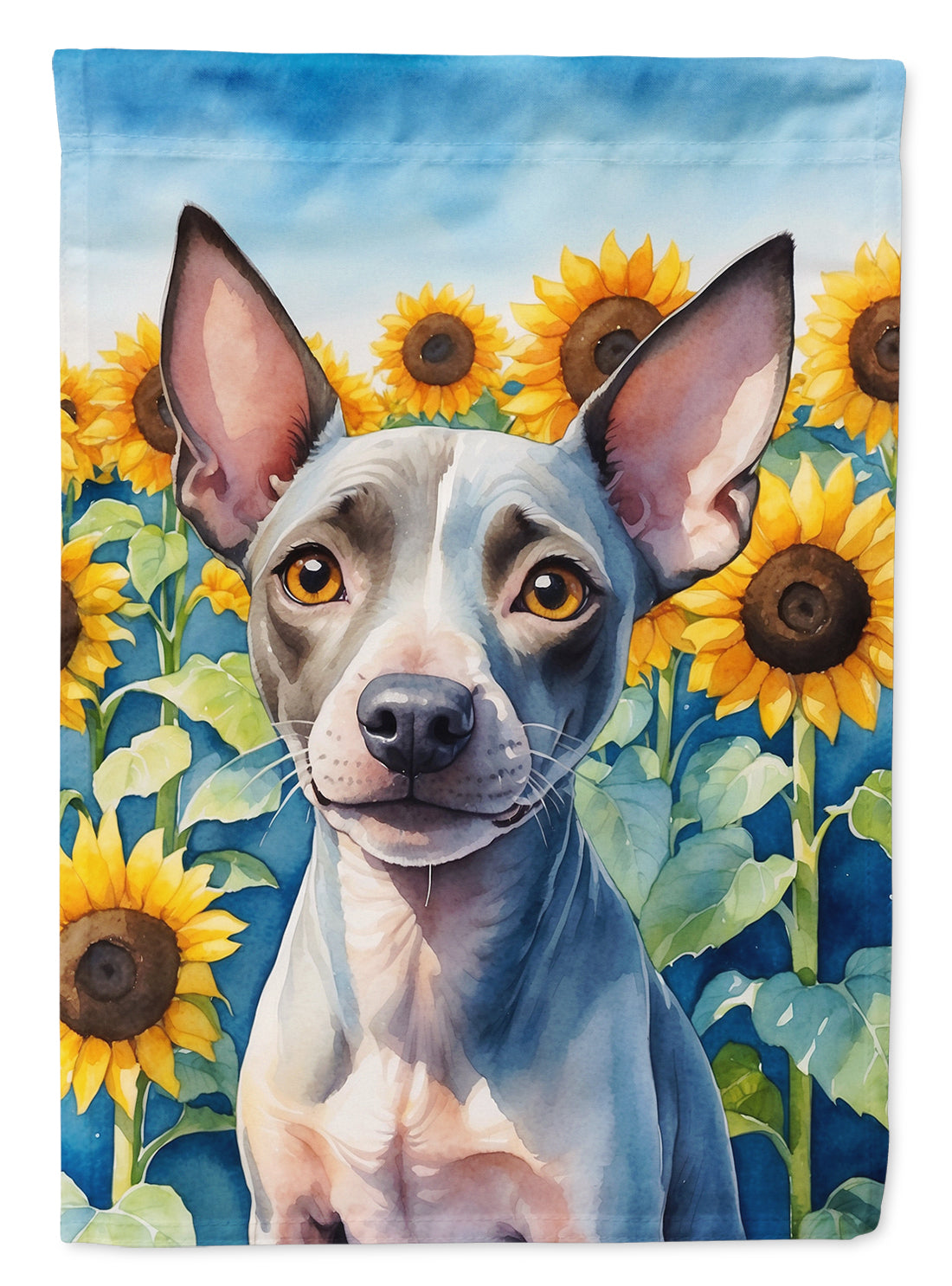 Buy this American Hairless Terrier in Sunflowers Garden Flag