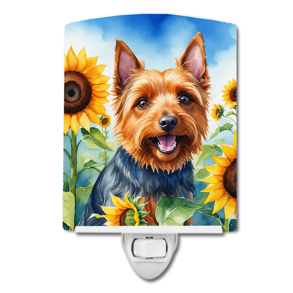 Buy this Australian Terrier in Sunflowers Ceramic Night Light