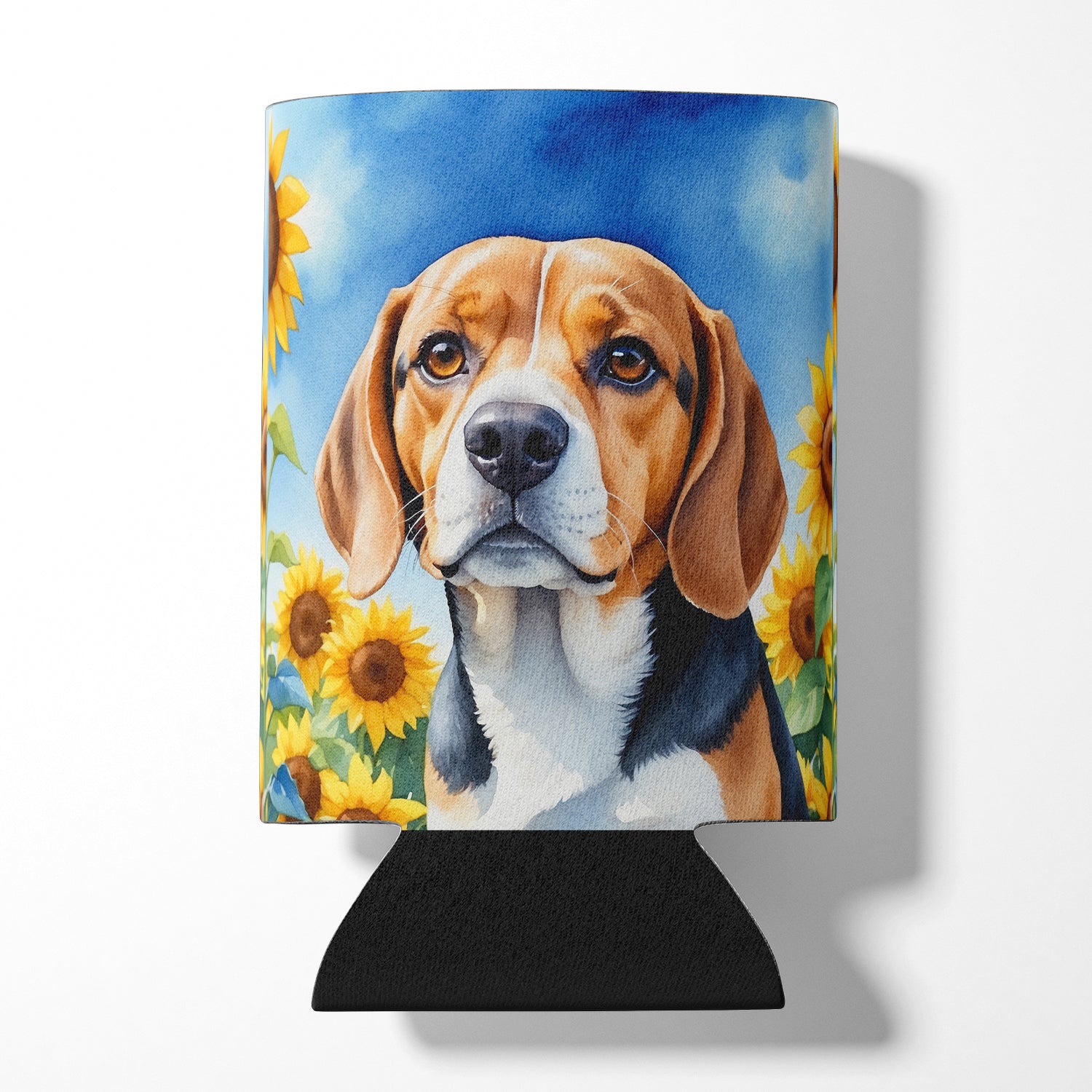 Buy this Beagle in Sunflowers Can or Bottle Hugger