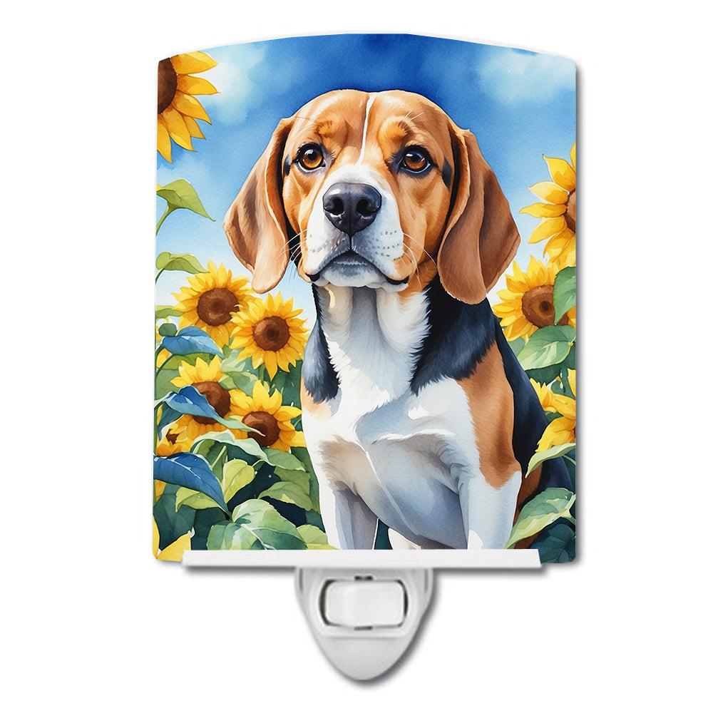 Buy this Beagle in Sunflowers Ceramic Night Light