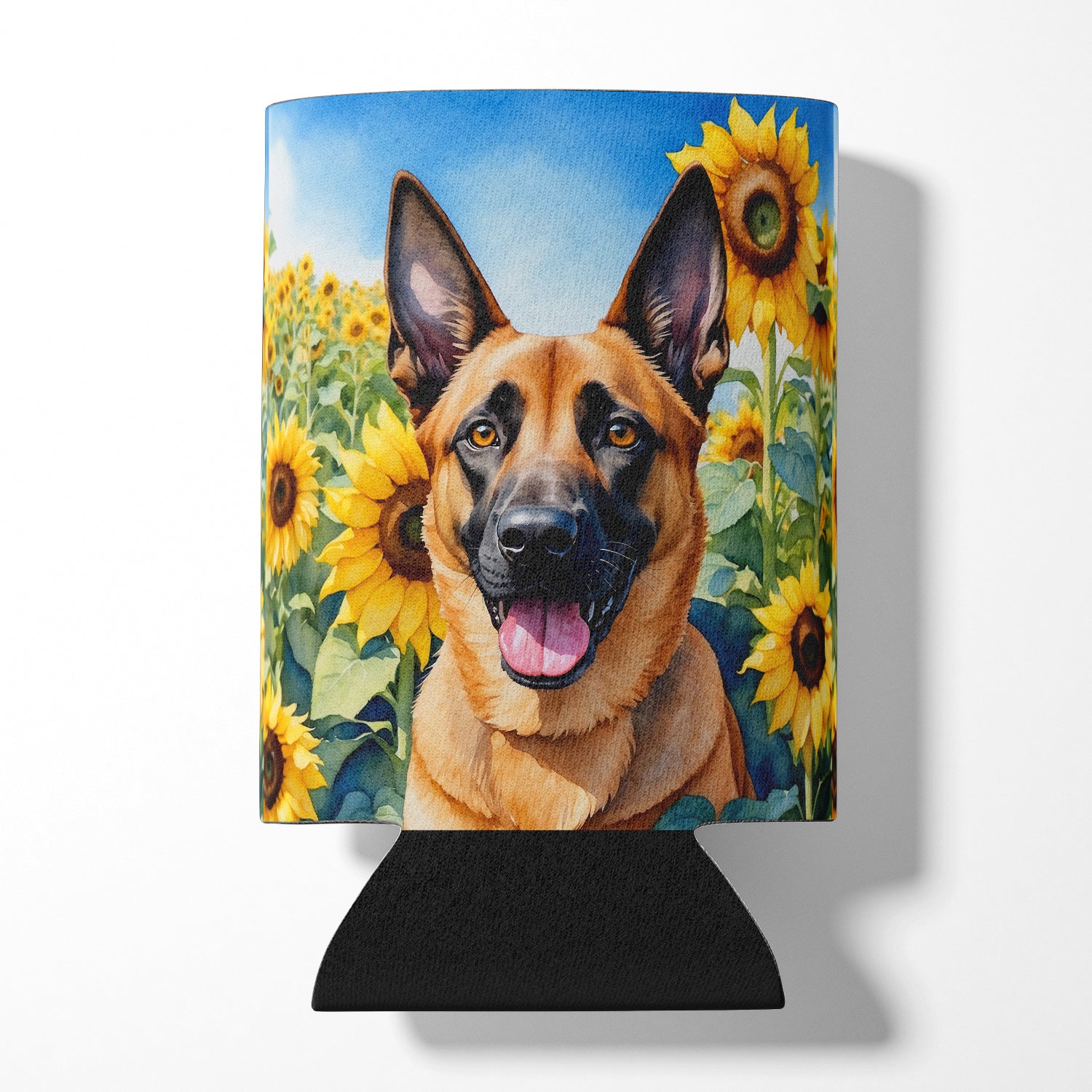 Buy this Belgian Malinois in Sunflowers Can or Bottle Hugger