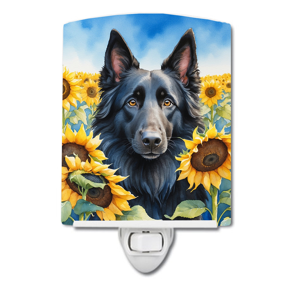 Buy this Belgian Sheepdog in Sunflowers Ceramic Night Light