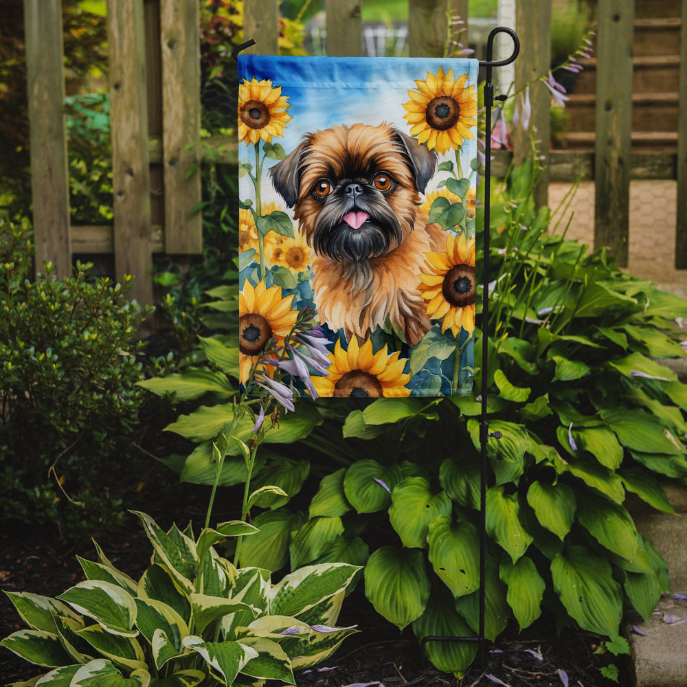 Buy this Brussels Griffon in Sunflowers Garden Flag