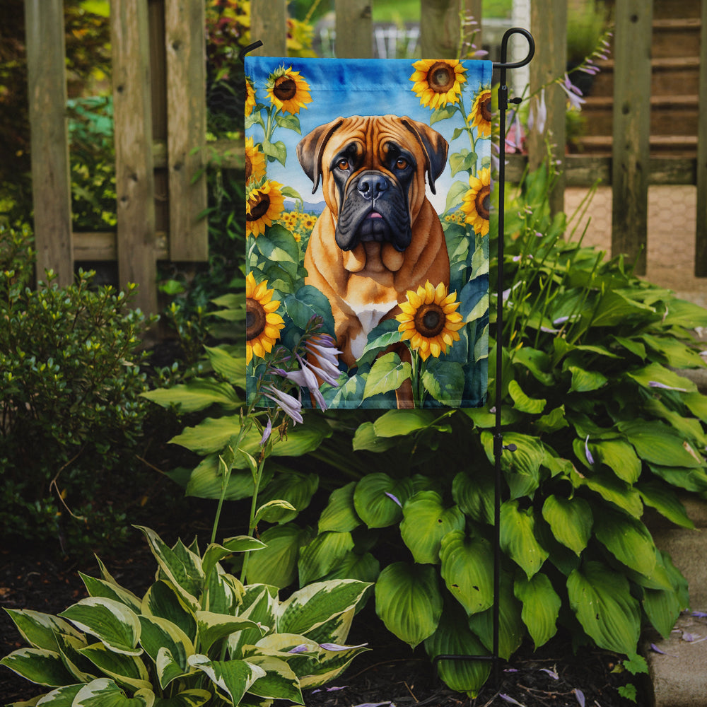 Buy this Bullmastiff in Sunflowers Garden Flag