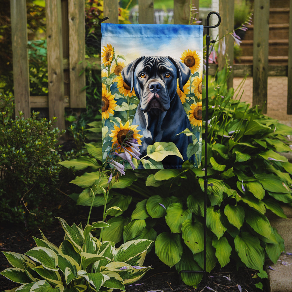 Cane Corso in Sunflowers Garden Flag