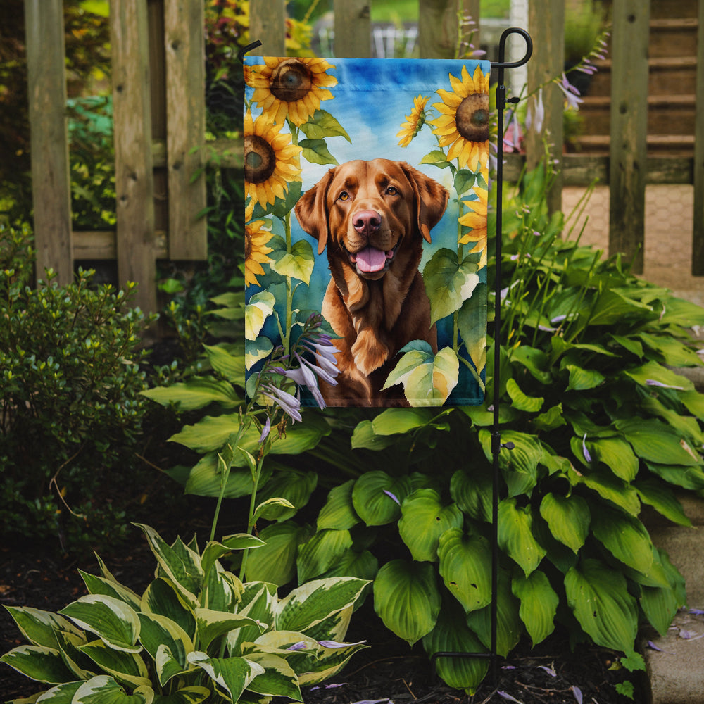 Buy this Chesapeake Bay Retriever in Sunflowers Garden Flag