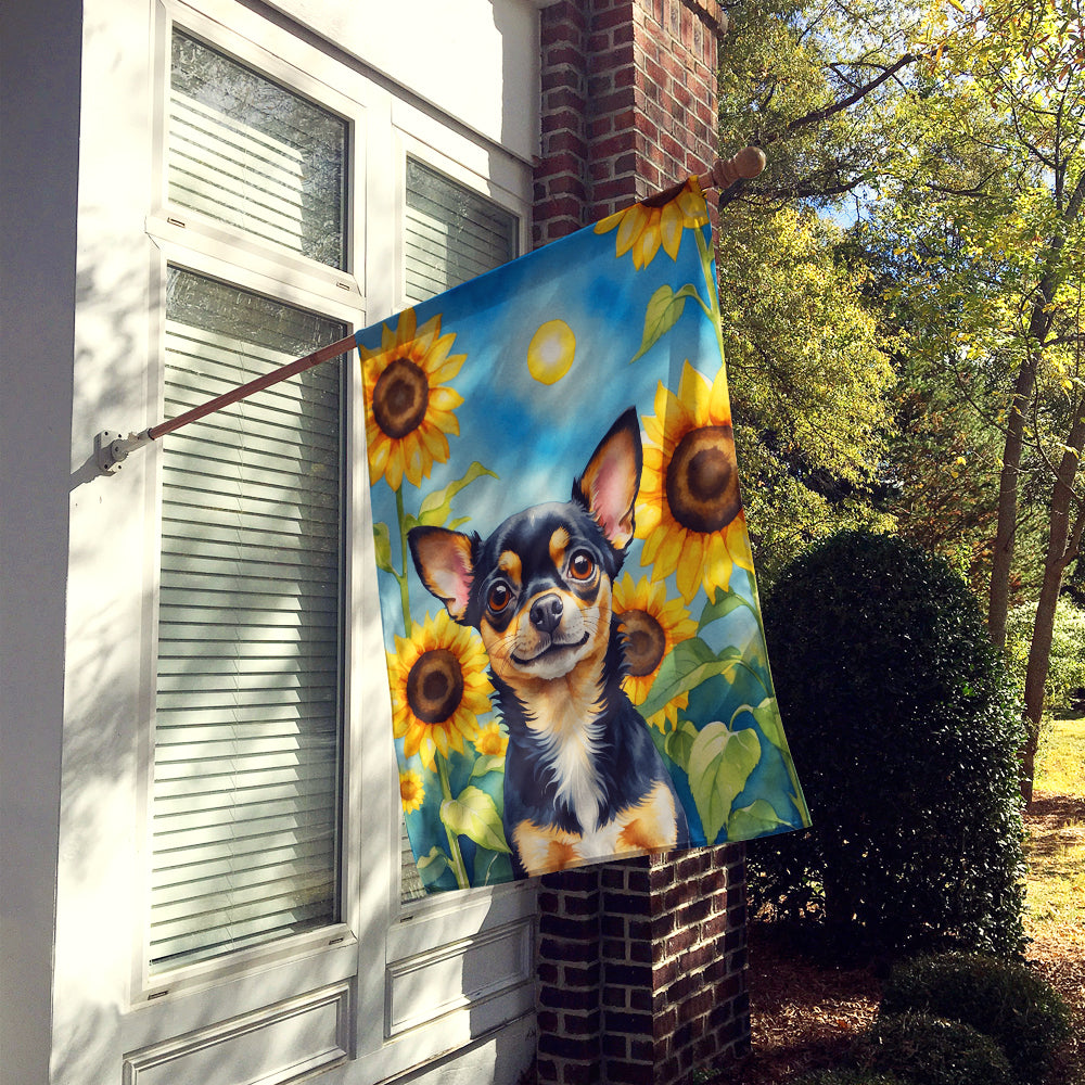 Buy this Chihuahua in Sunflowers House Flag