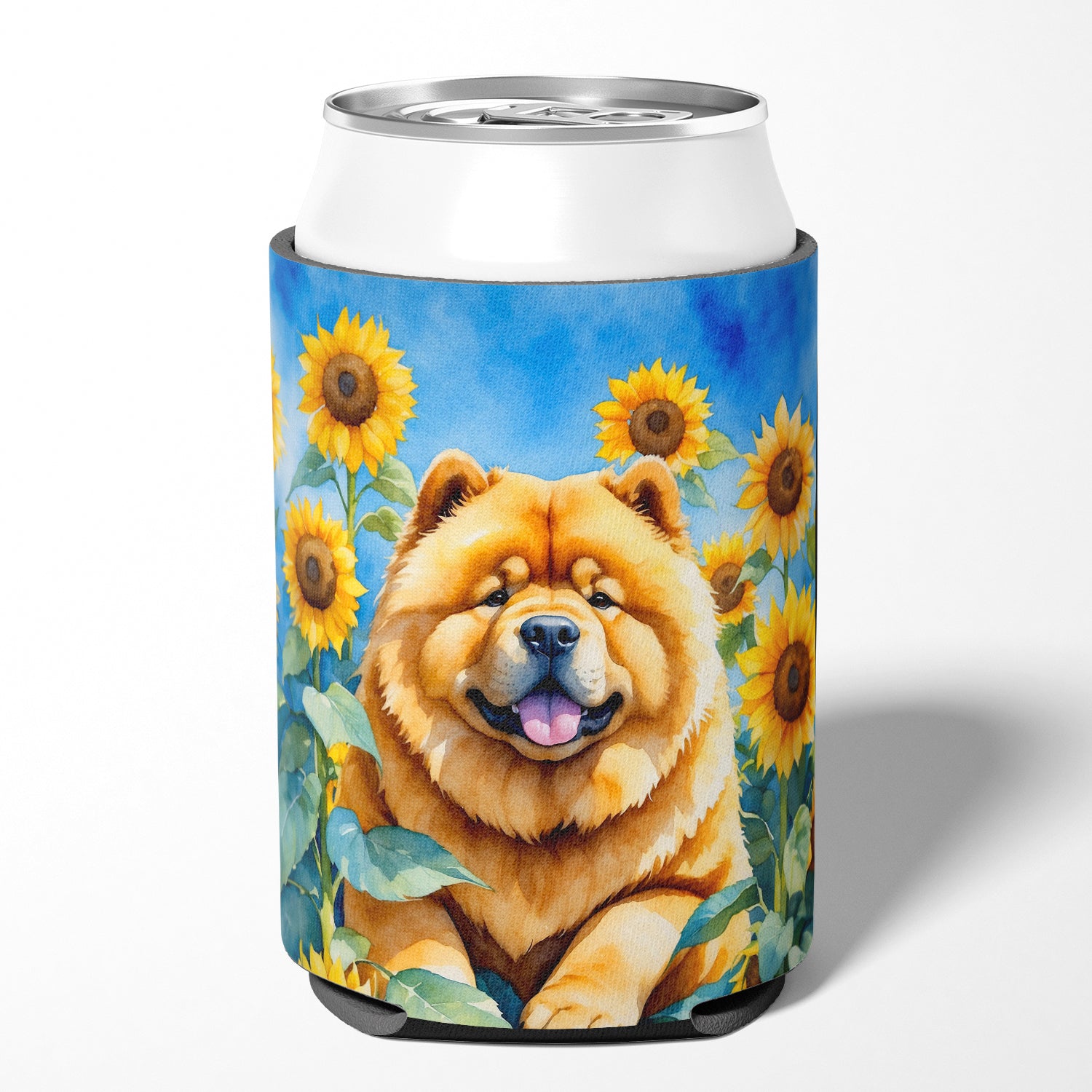 Buy this Chow Chow in Sunflowers Can or Bottle Hugger