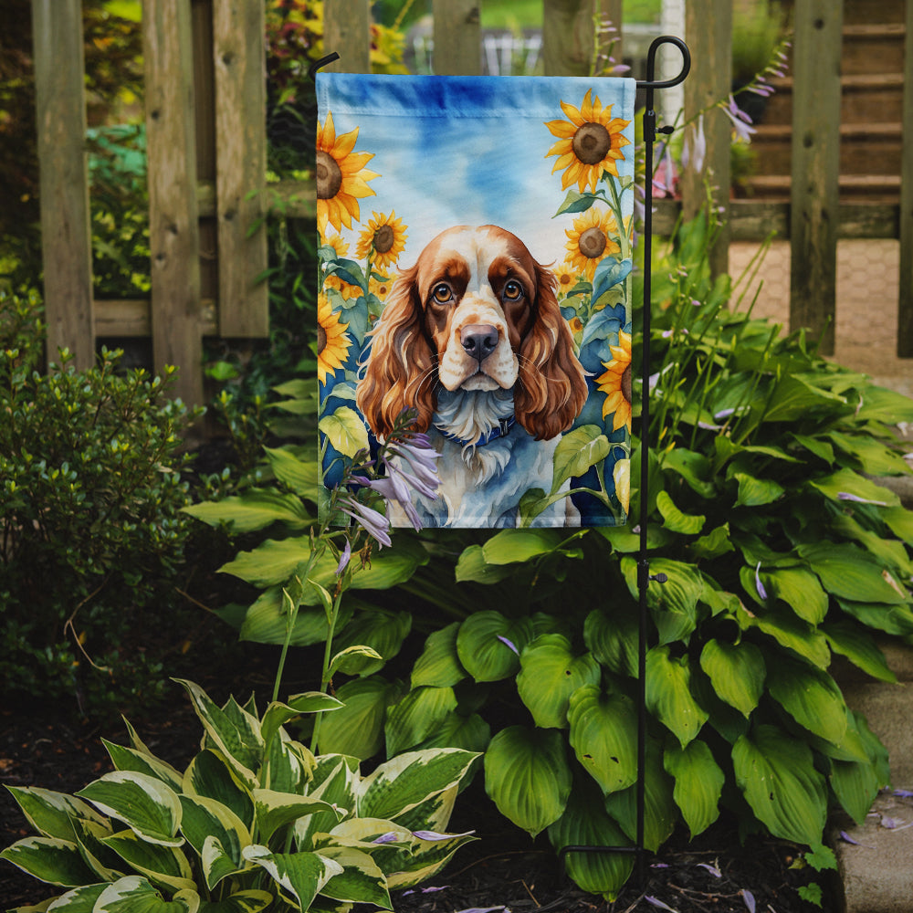 Buy this Cocker Spaniel in Sunflowers Garden Flag