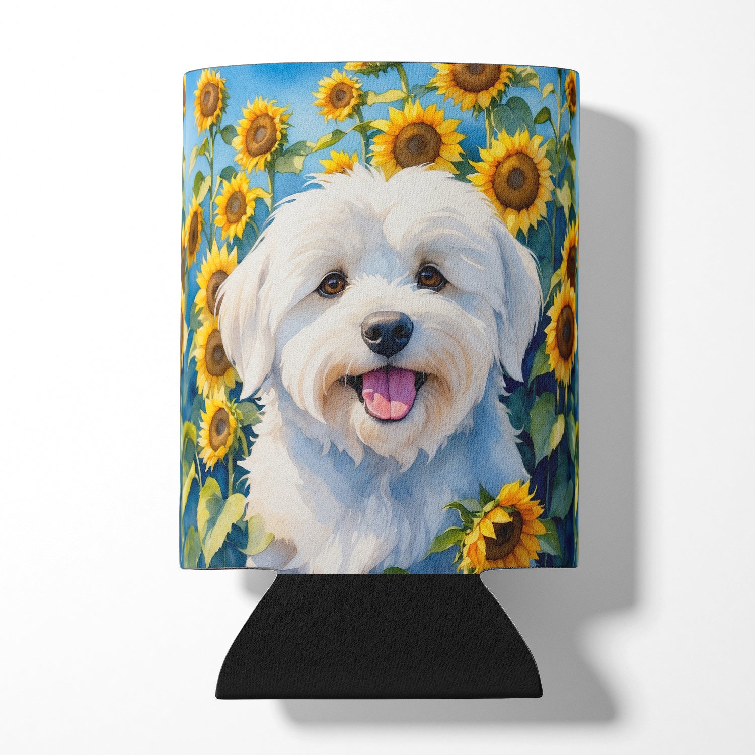 Buy this Coton de Tulear in Sunflowers Can or Bottle Hugger