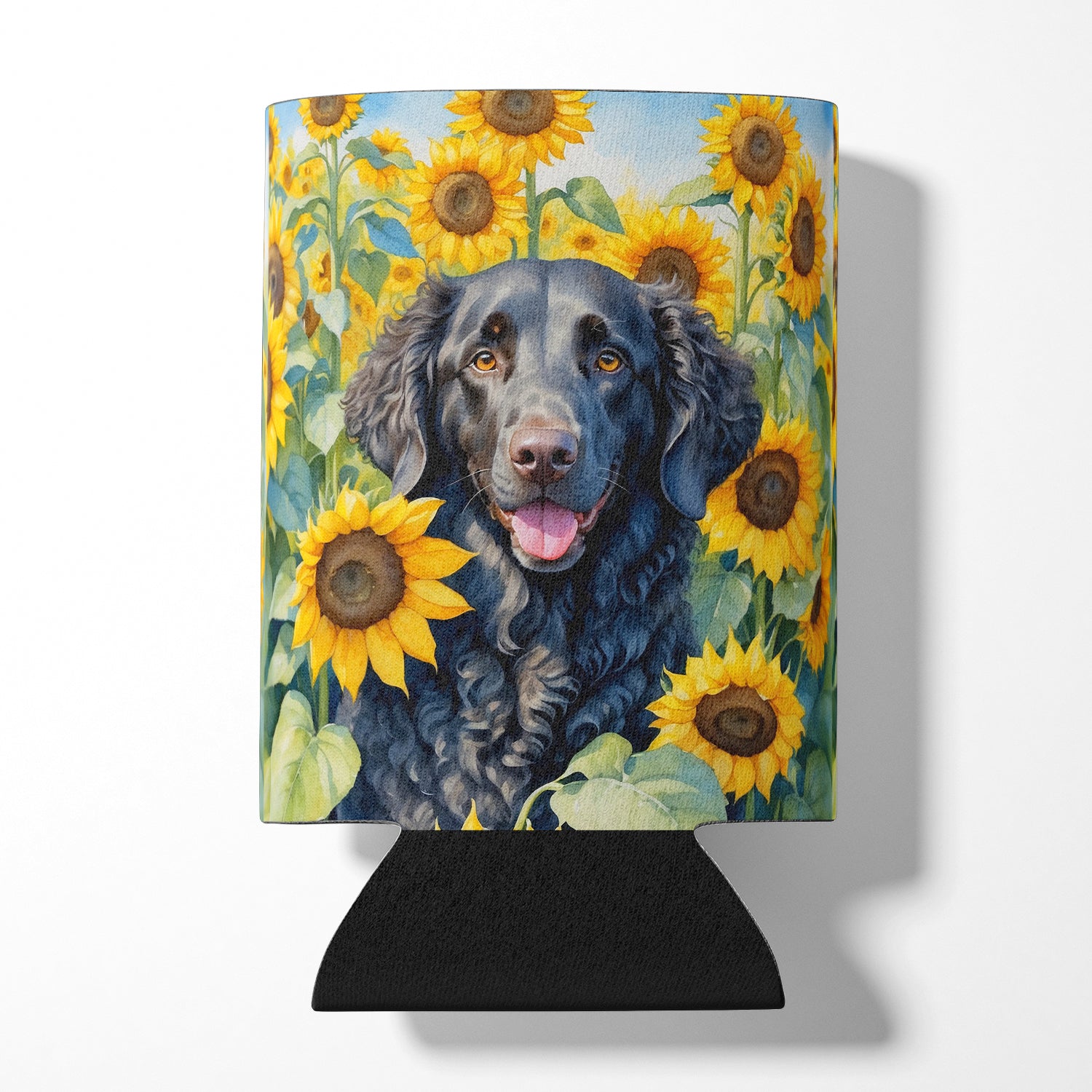 Buy this Curly-Coated Retriever in Sunflowers Can or Bottle Hugger