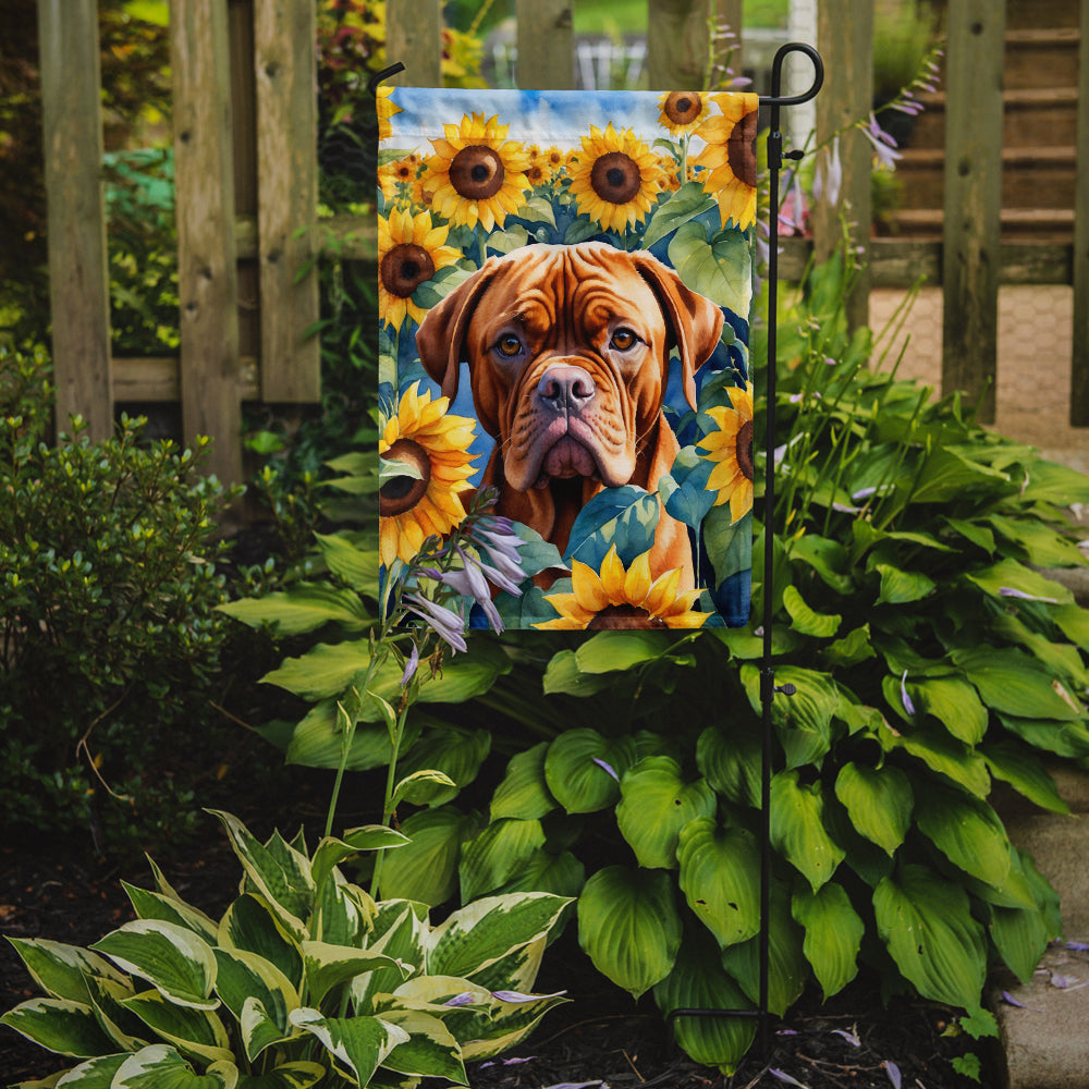 Buy this Dogue de Bordeaux in Sunflowers Garden Flag