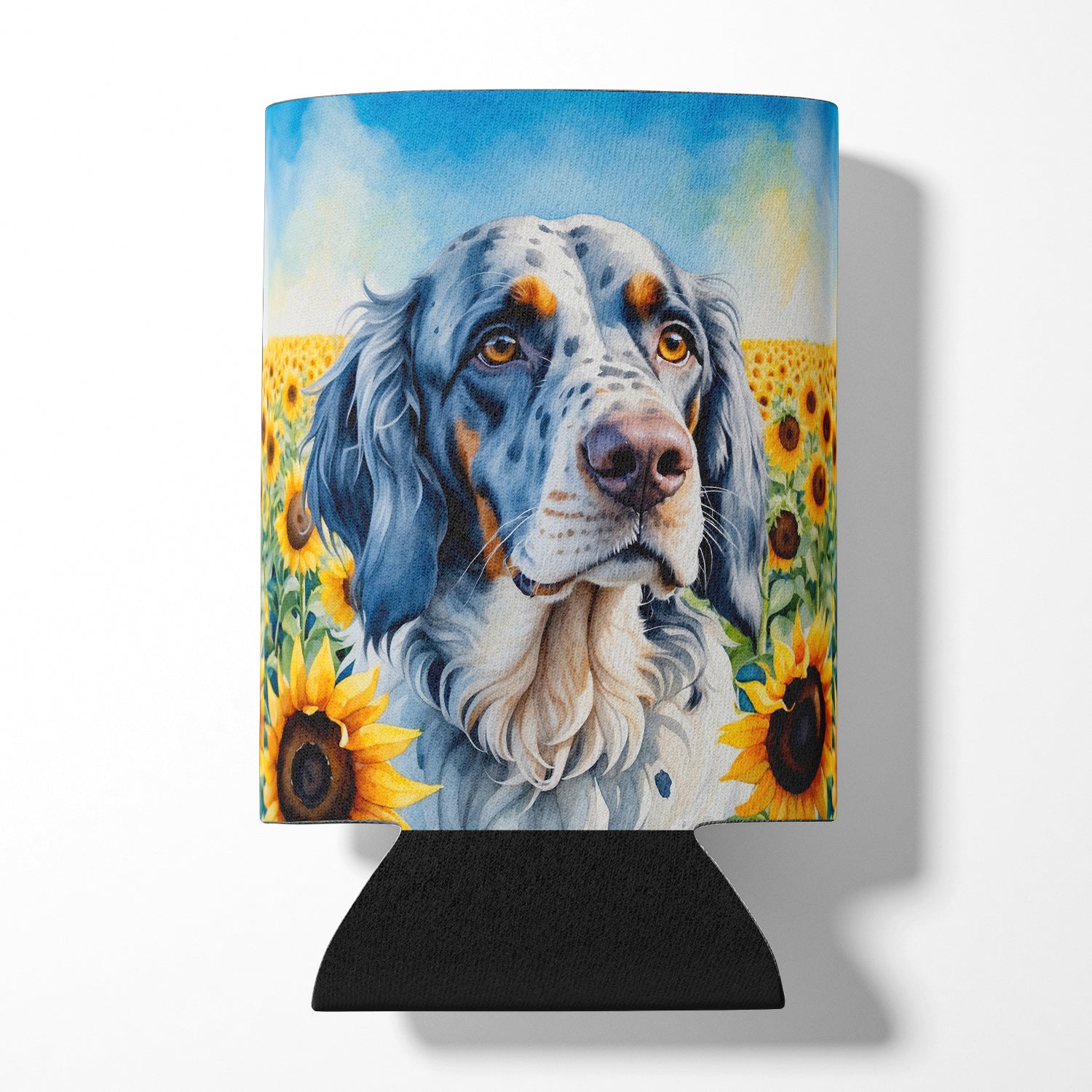 Buy this English Setter in Sunflowers Can or Bottle Hugger