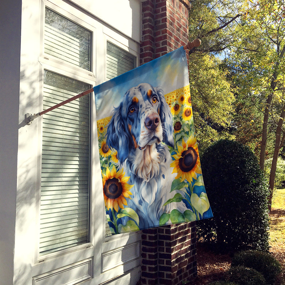 Buy this English Setter in Sunflowers House Flag