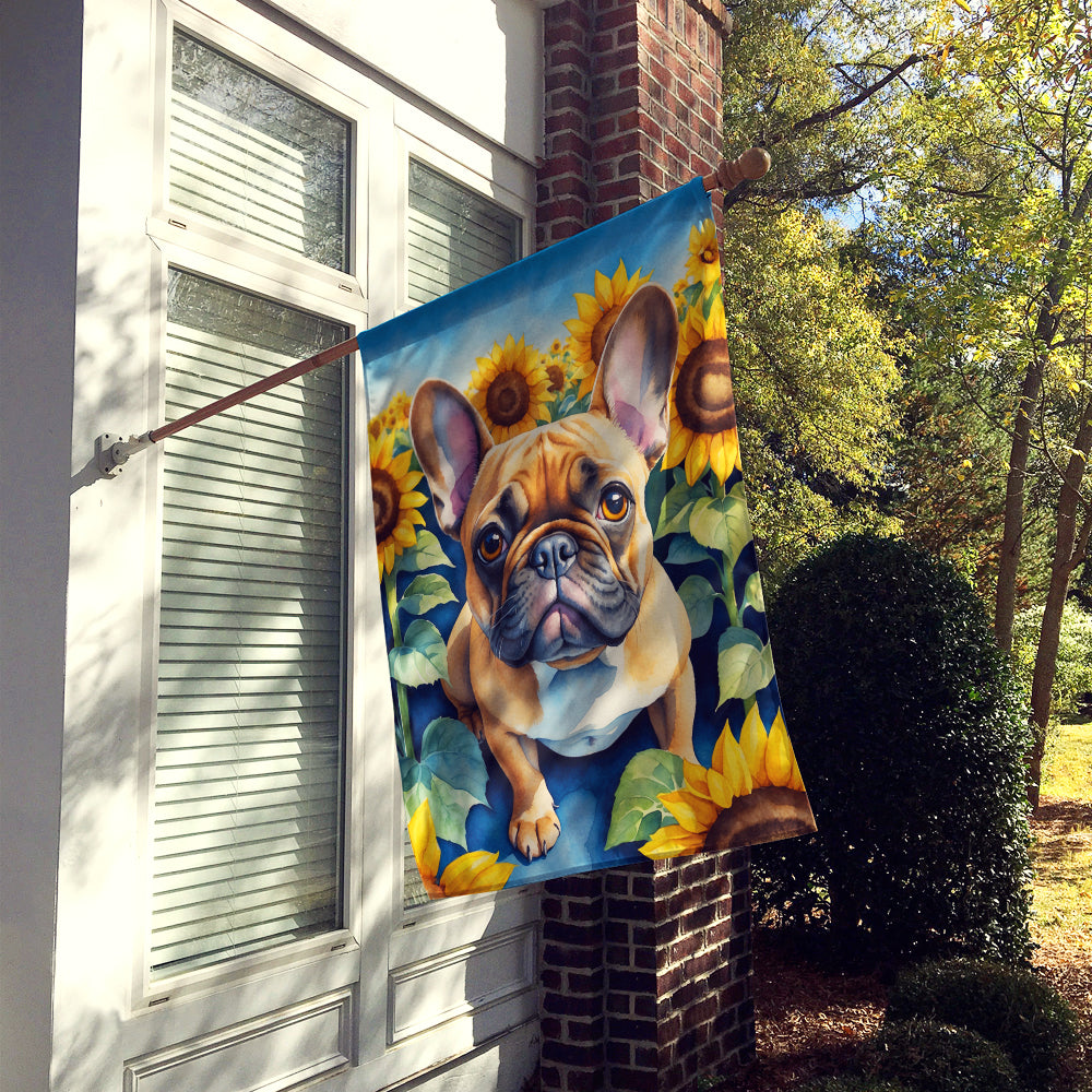Buy this French Bulldog in Sunflowers House Flag