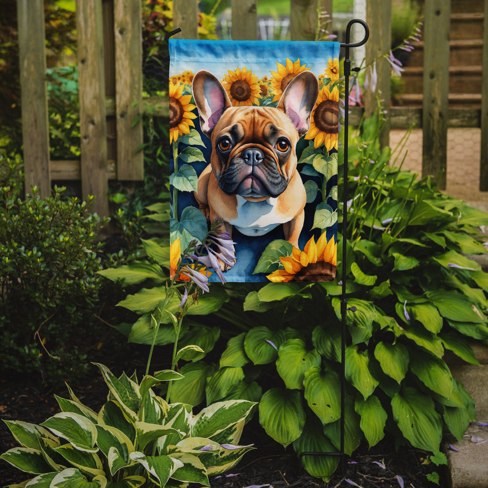 Buy this French Bulldog in Sunflowers Garden Flag