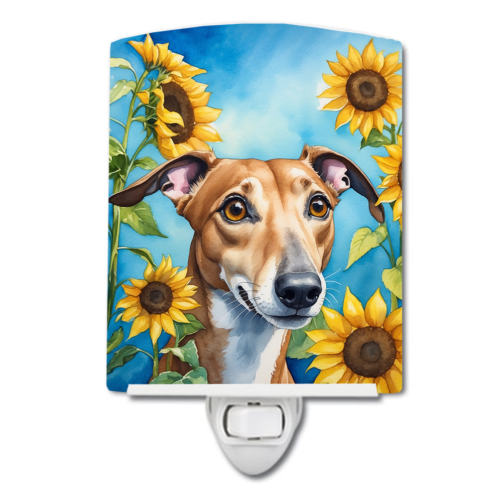 Buy this Greyhound in Sunflowers Ceramic Night Light